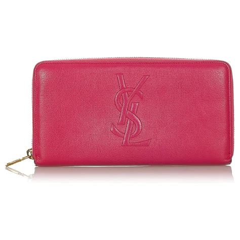 ysl red wallet